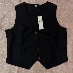 YOZY Black Women's Vest Top